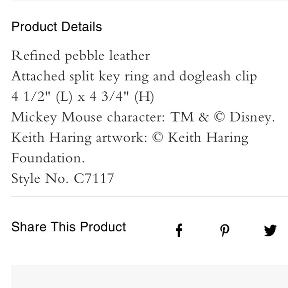 Coach Disney Mickey Mouse X Keith Haring Collectible Bag Charm - Picture 4 of 10